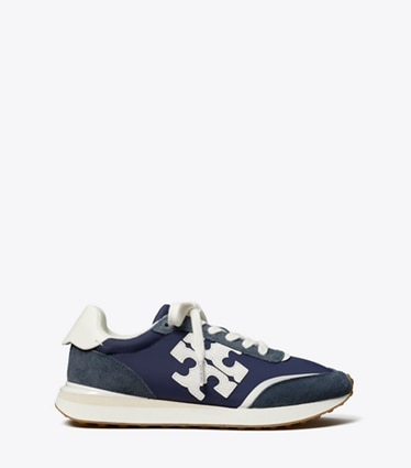 Tory Burch designer sneakers Destiny Trainer in RETRO NAVY/ RETRO NAVY/ WHITE side