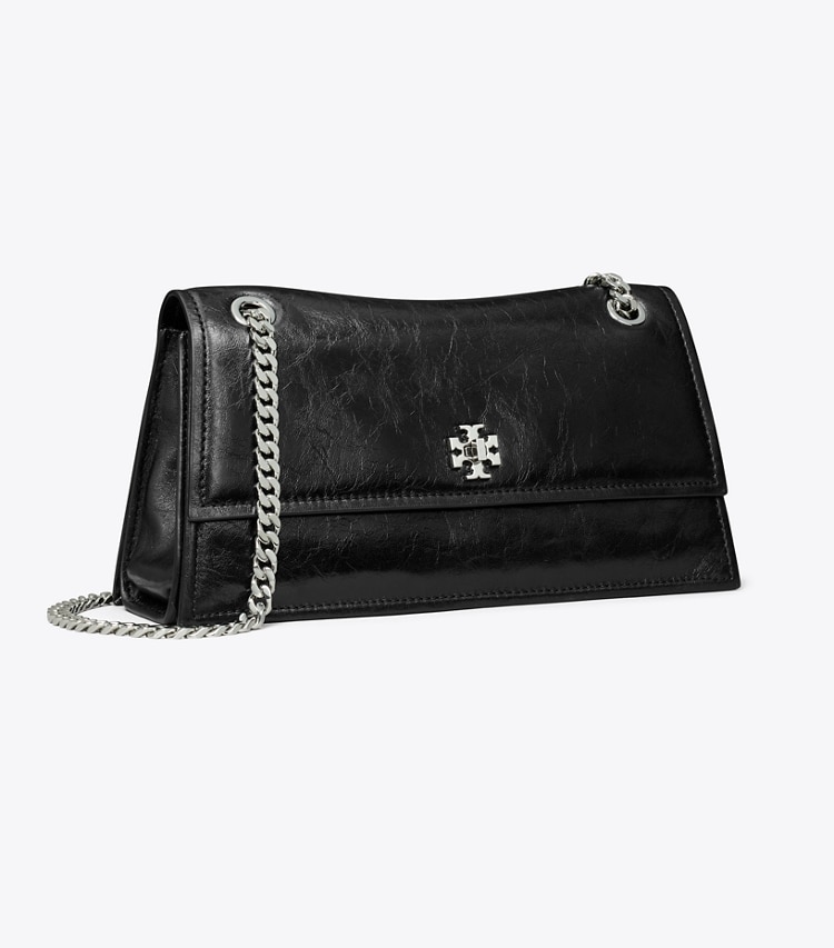 Tory Burch designer shoulder bags Kira Turnlock Shoulder Bag in Black angle
