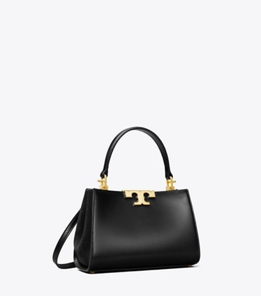 Tory Burch designer crossbody bags Mini Eleanor Satchel in Black angle