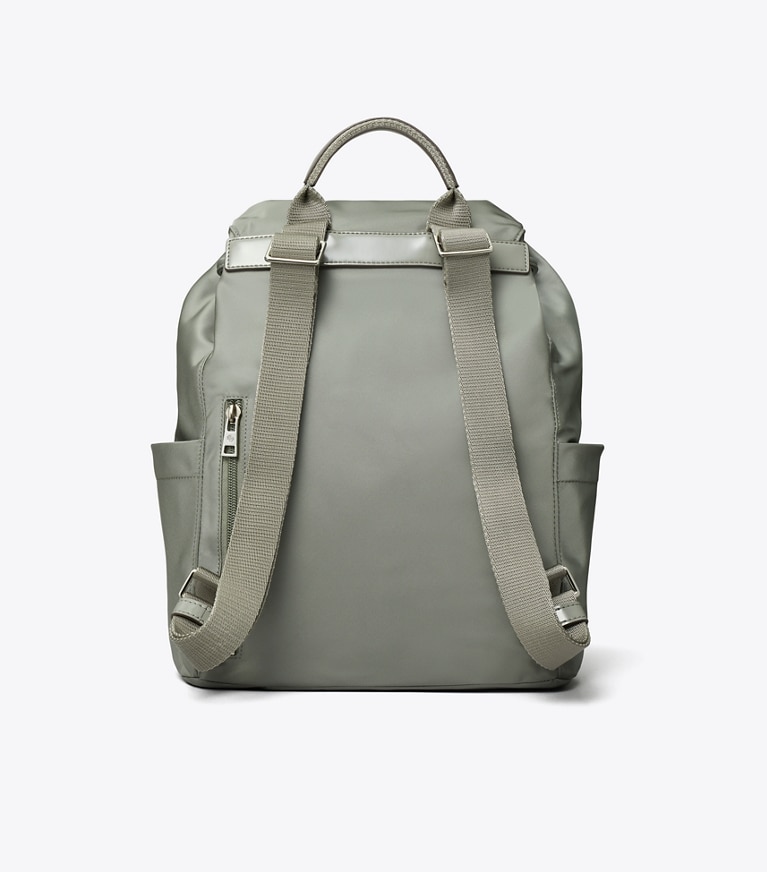 Tory Burch designer backpacks Virginia Backpack in Shale Rock angle